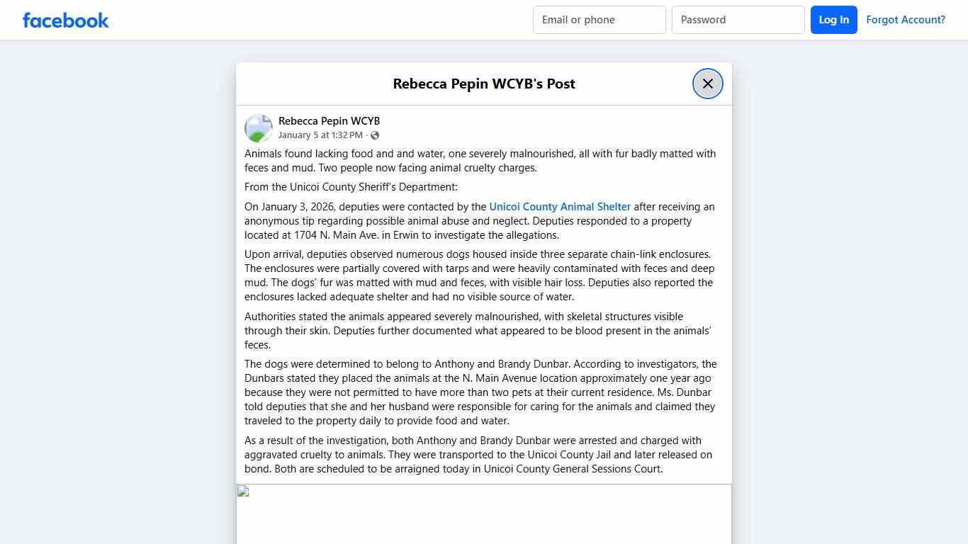 Animals found lacking food and and... - Rebecca Pepin WCYB Facebook